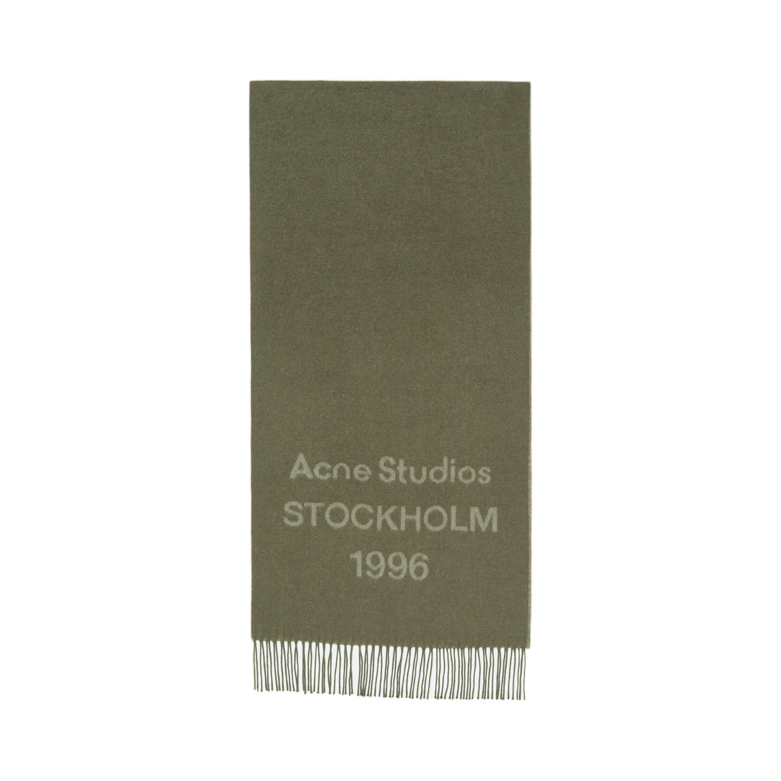 아크네 스튜디오 로고 머플러 와이드 올리브 그린(Acne Studios Logo Muffler Wide Olive Green) - 1