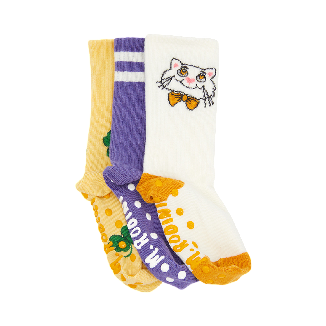 (키즈) 미니로디니 삭스 멀티 (3개입)((Kids) Mini Rodini Socks Multi (3 Pack))