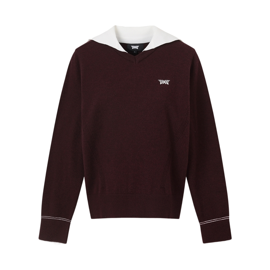 (W) 피엑스지 컬러 포인트 스웨터 와인((W) PXG Color Point Sweater Wine)