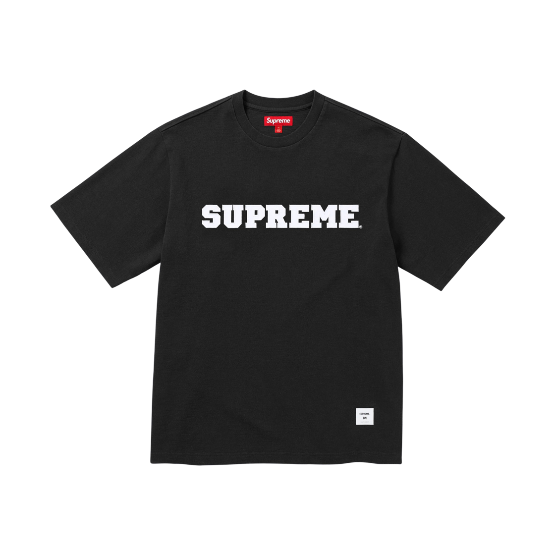 슈프림 컬리지에이트 아플리케 숏슬리브 탑 블랙 - 25FW(Supreme Collegiate Applique S/S Top Black - 25FW) - 1
