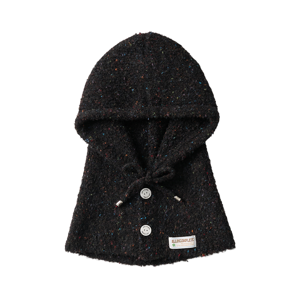 올인컴플리트 키즈 패밀리 스프링클 부클 바라클라바 블랙(Allincomplete Kids Family Sprinkle Boucle Balaclava Black) - 1