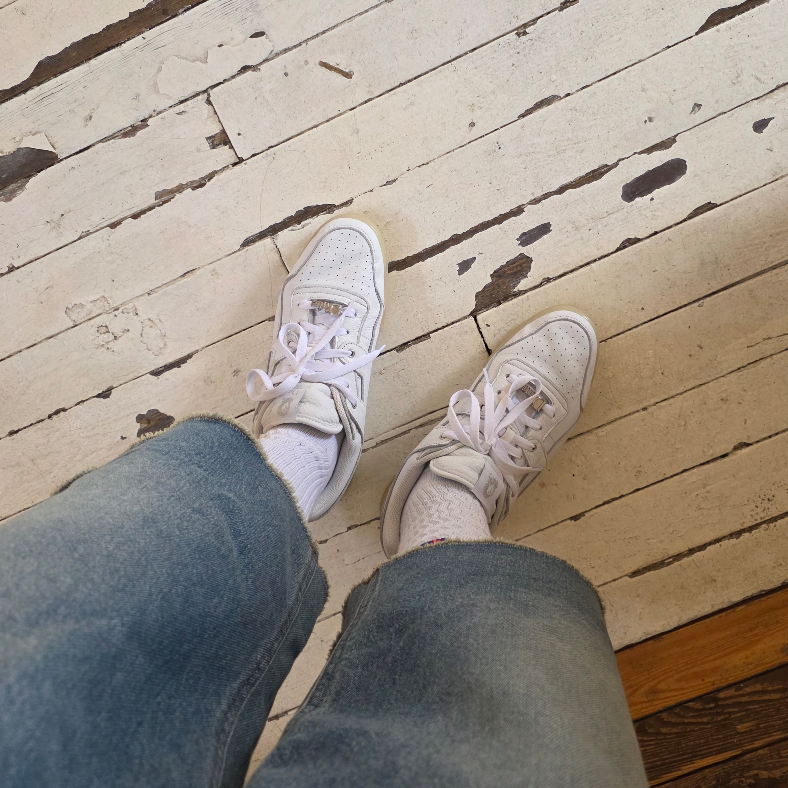 Reebok x Dime Workout Plus Cloud White 착용 스타일