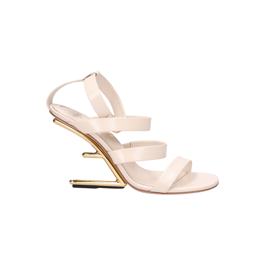 IT3LCGKCENNM Fendi First Heel Sandals Beige 39
