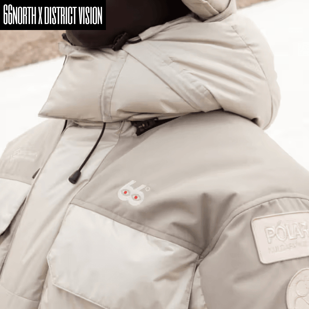 (W) Ganni x 66 North Kria Long Coat Marine Olive, (W) Ganni x 66 North Askja Down Bomber Black 착용 스타일 - 2