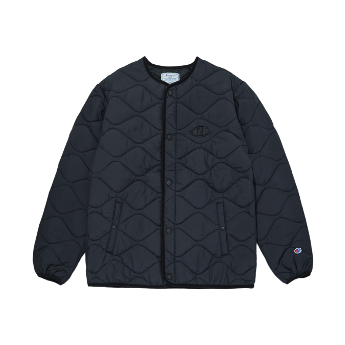 챔피온 C로고 라운드넥 경량 패딩 블랙(Champion C Logo Round Neck Lightweight Padding Black)