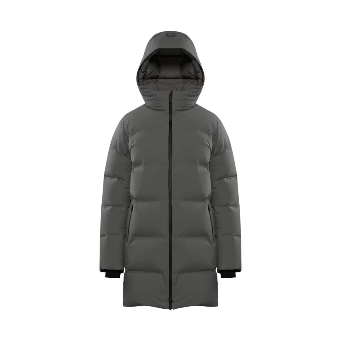 118008 (W) Aritzia The Super Puff Mid Rainstop Waterproof Japanese Mid Length Premium Down Puffer Jacket Coal Grey