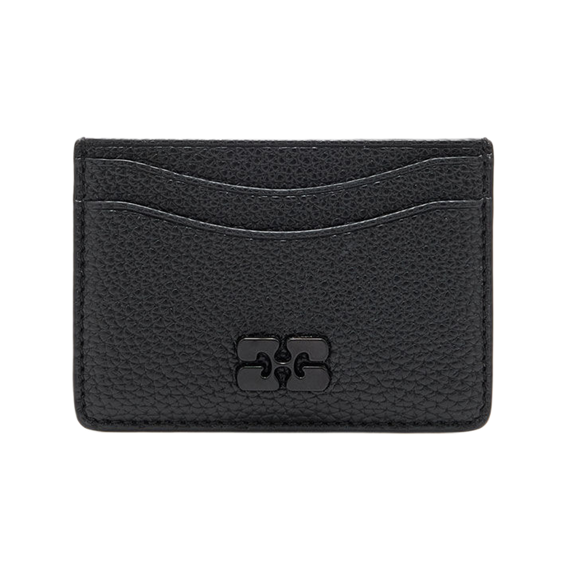 A7277-099 Ganni Grained Card Holder Black