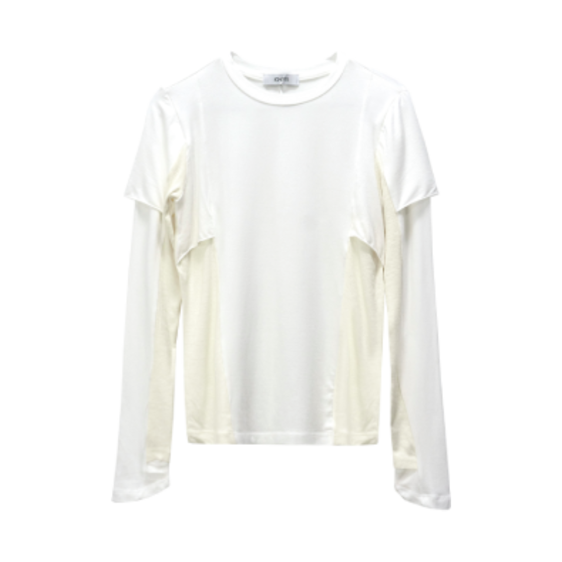 이그노타 코어:13 더블 레이어드 롱슬리브 티셔츠 화이트