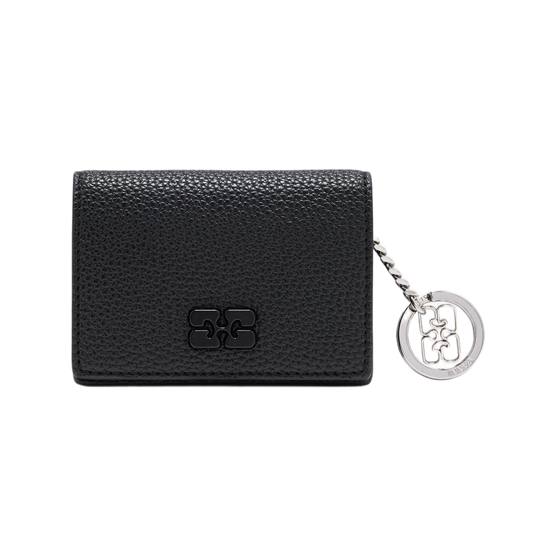 가니 그레인드 플랩 카드 홀더 블랙(Ganni Grained Flap Card Holder Black)