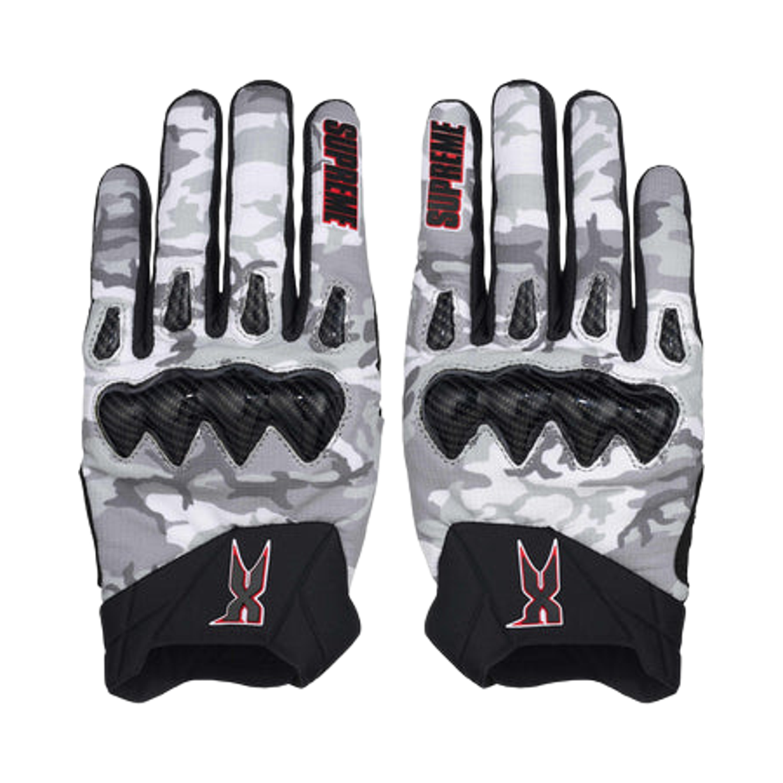 슈프림 x 폭스 레이싱 DMX 봄버 글러브 스노우 카모 - 25FW