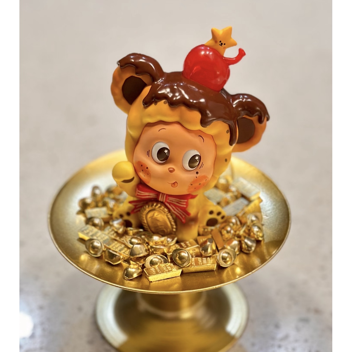 Pop Mart Twinkle Twinkle Savor the Moment Series Figures Lucky Pudding (Opened Case) 착용 스타일