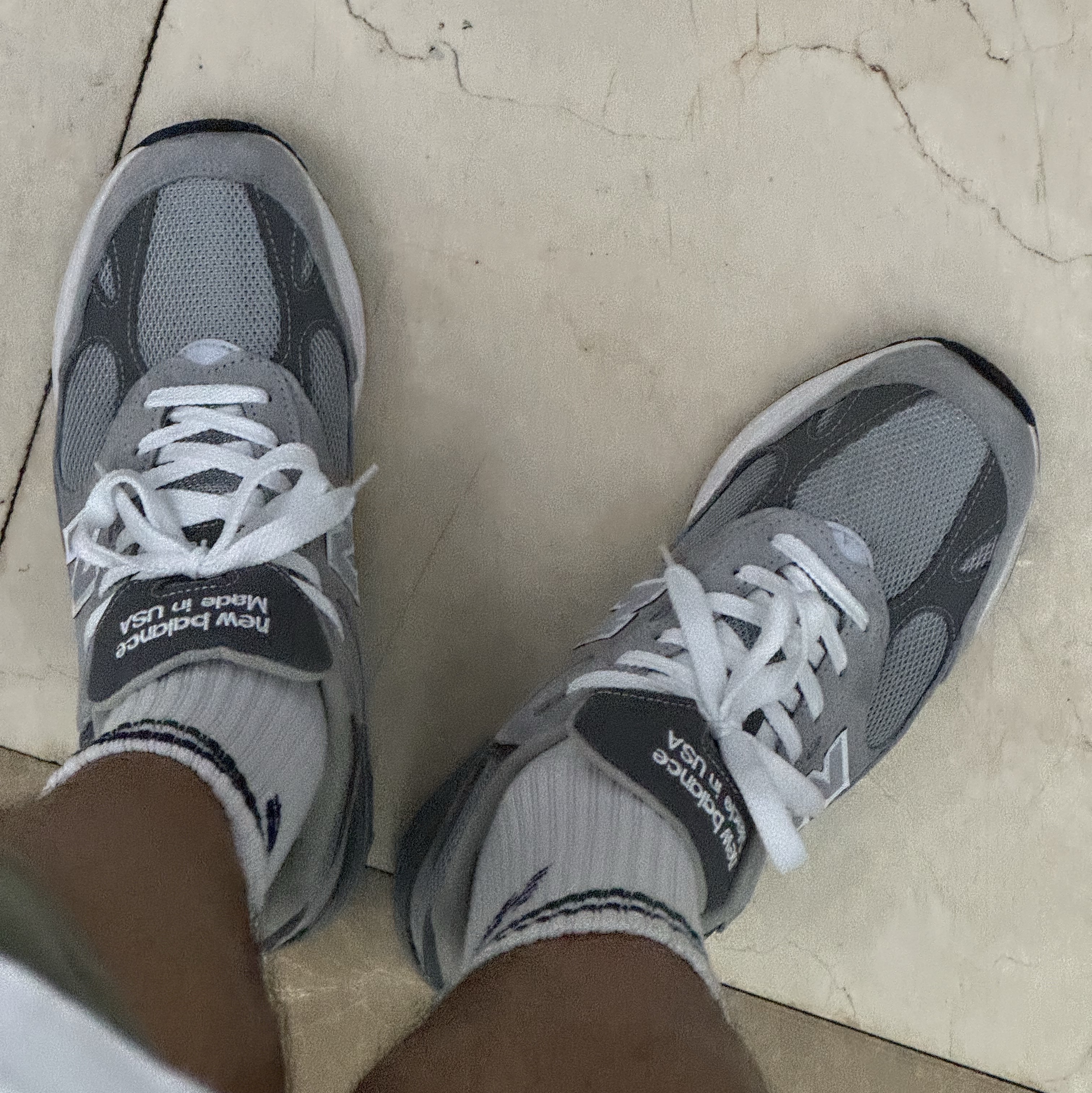 New Balance 993 Made in USA Grey - D Standard 착용 스타일