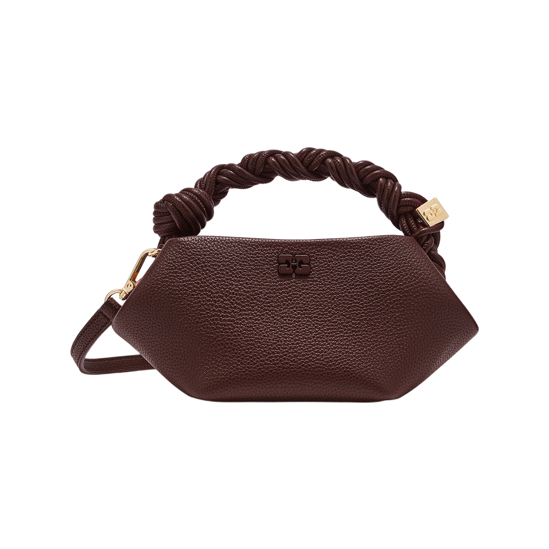 가니 그레인드 미니 보우백 치커리 커피(Ganni Grained Mini Bou Bag Chicory Coffee)