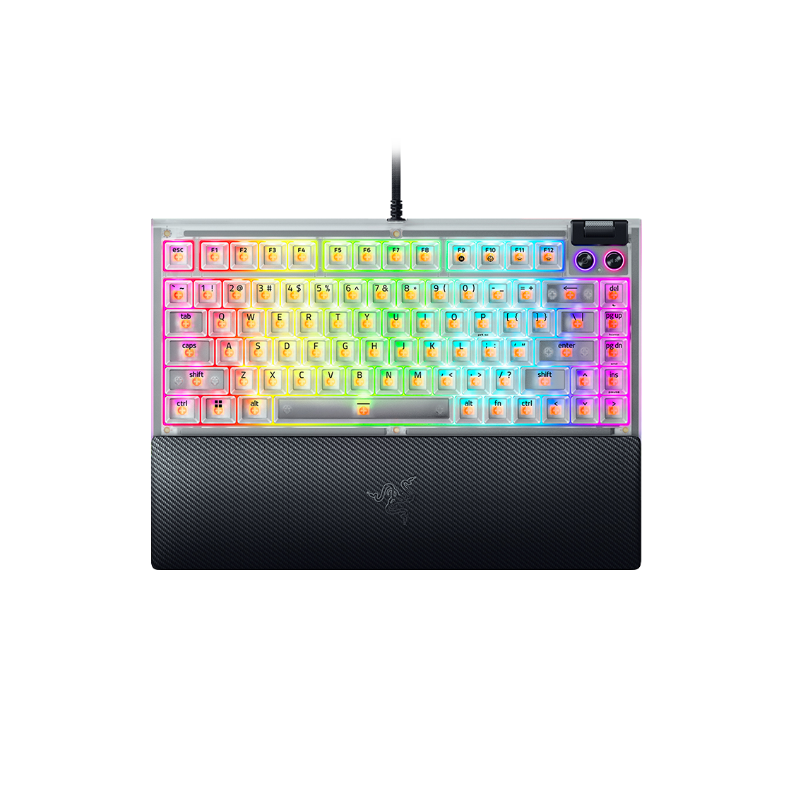 레이저 블랙위도우 V4 75% 팬텀 화이트 에디션(Razer Blackwidow V4 75% Phantom White Edition)