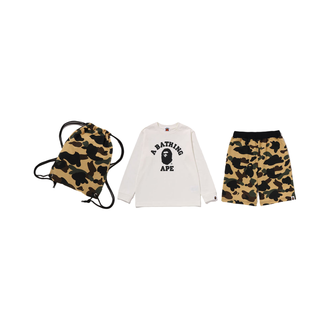 - (Kids) BAPE 1st Camo College Kids Gift White (Set of 3)