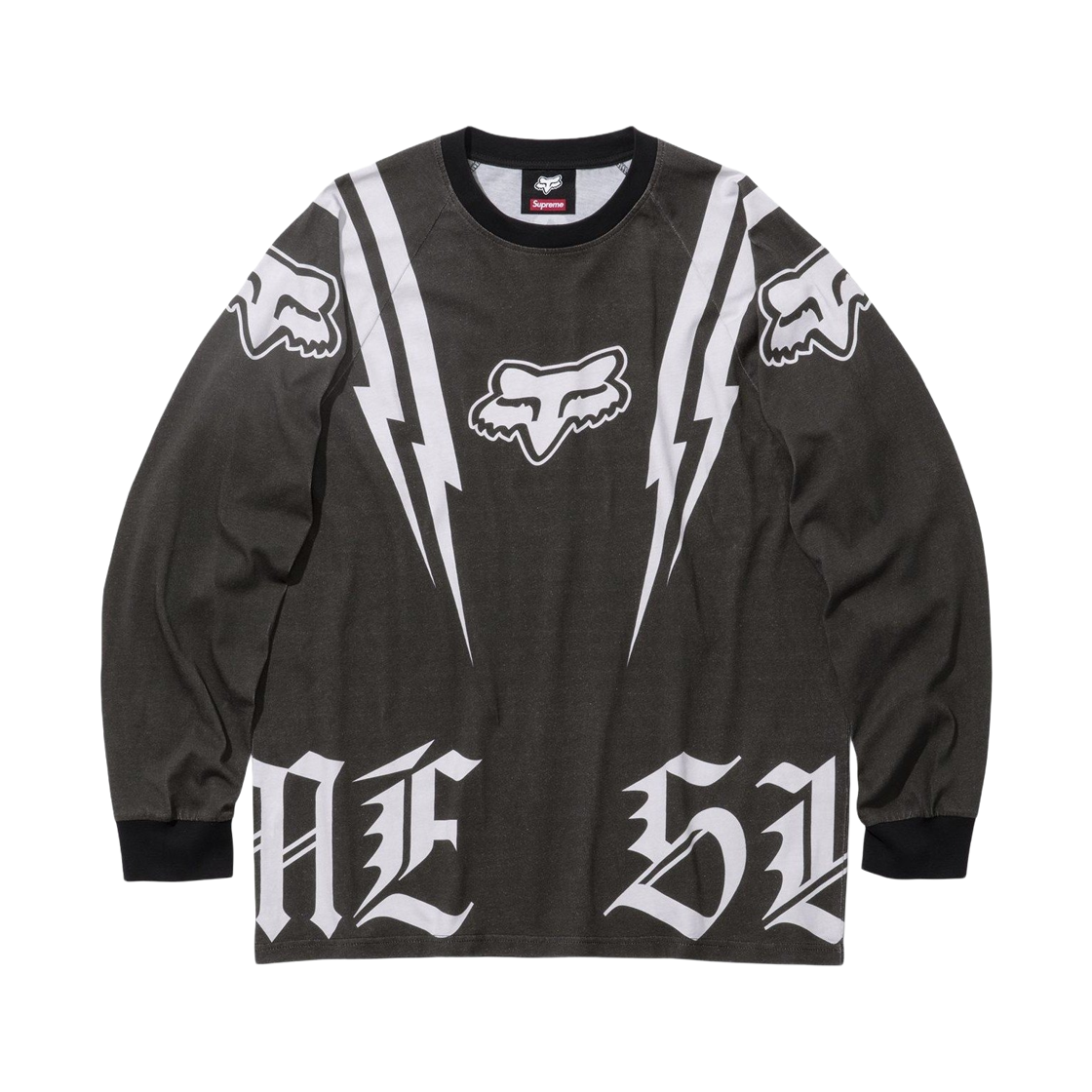 슈프림 x 폭스 레이싱 롱슬리브 탑 블랙 - 25FW