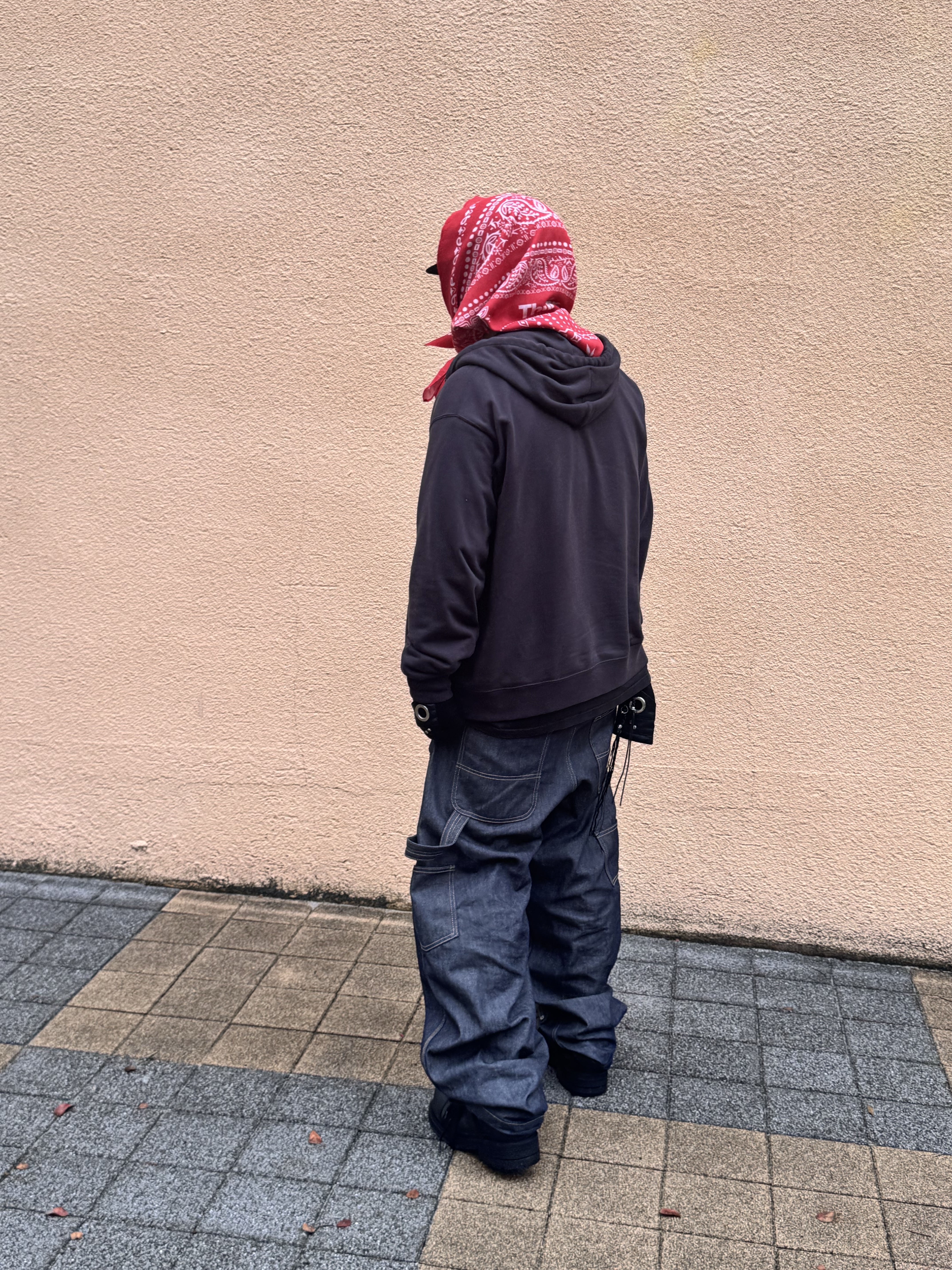 GRAILZ x KOIN SEOUL Carpenter Raw Denim Pants Indigo 착용 스타일 - 6