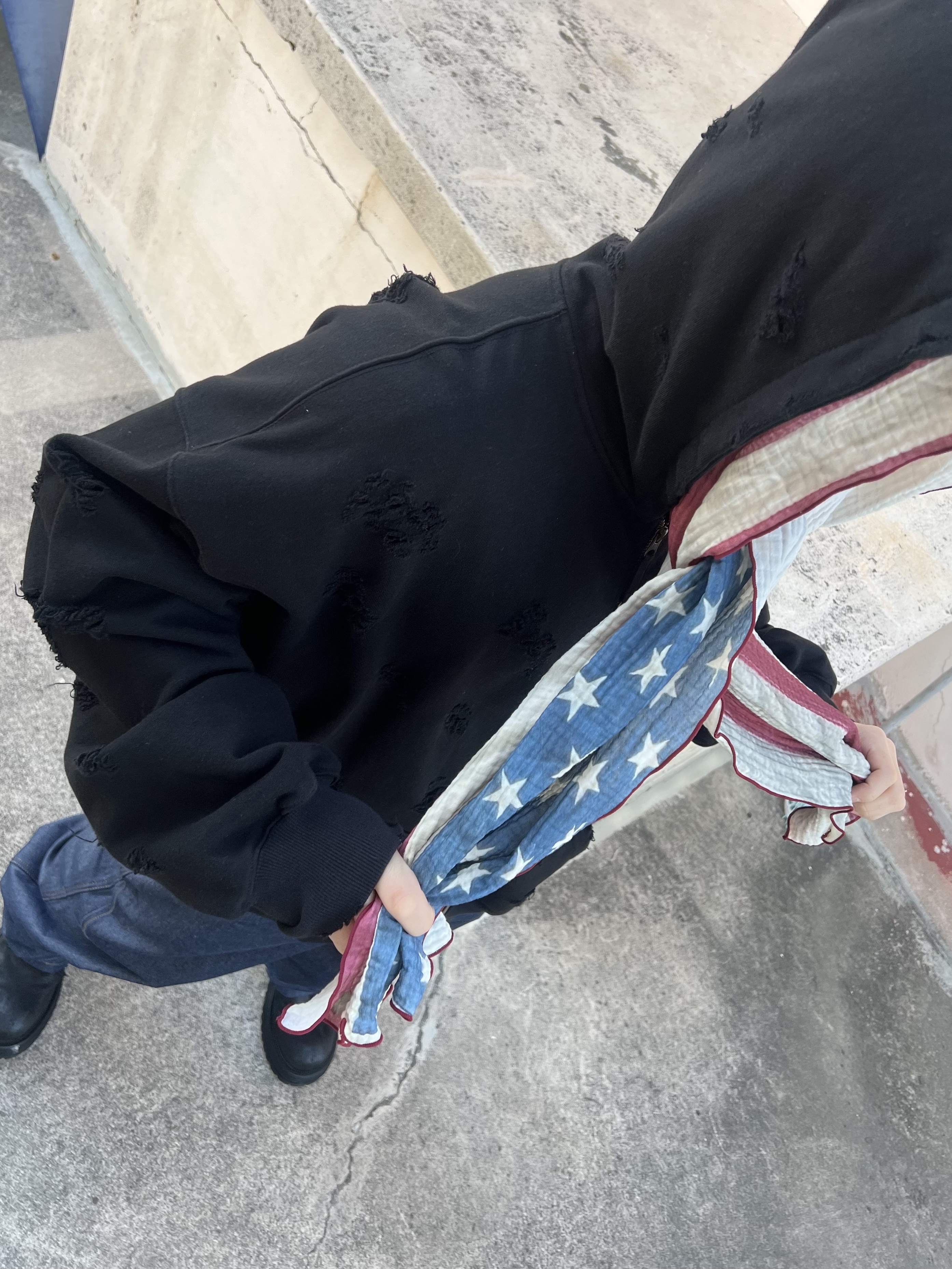 Undermycar Otter Oversized Damage-Washed Hood Zip-Up Sepia - 22FW 착용 스타일 - 4