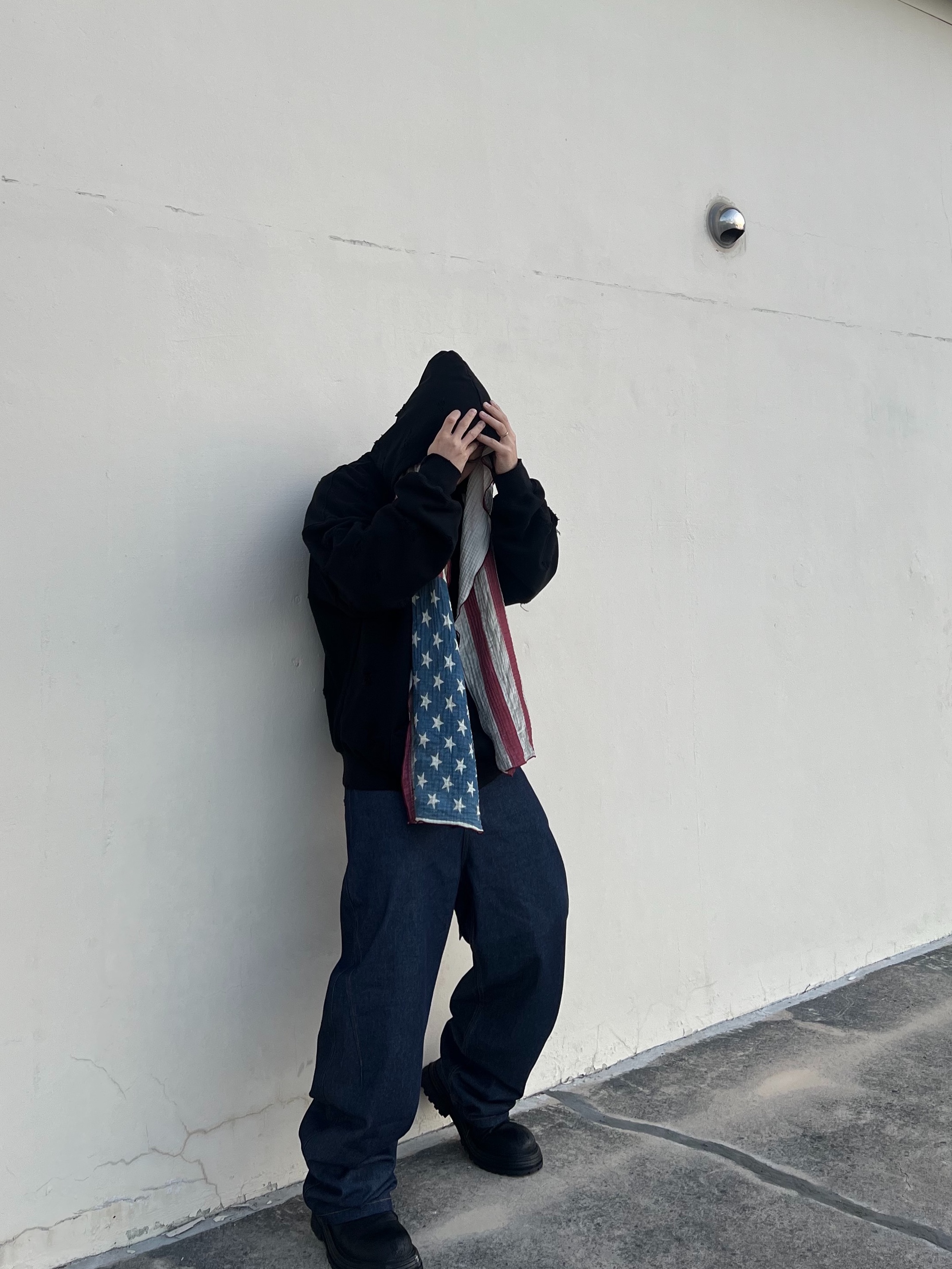 Undermycar Otter Oversized Damage-Washed Hood Zip-Up Sepia - 22FW 착용 스타일 - 5