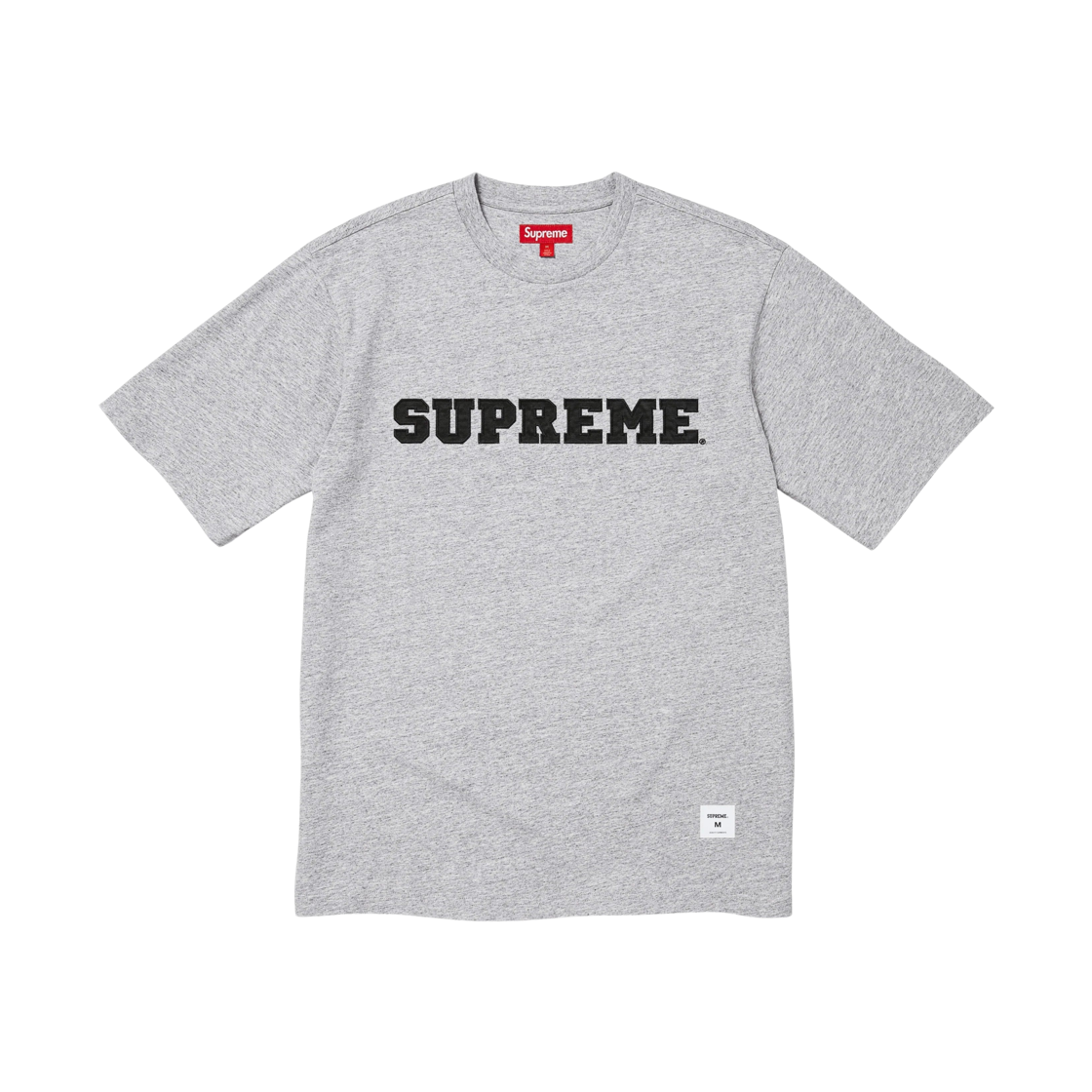 슈프림 컬리지에이트 아플리케 숏슬리브 탑 헤더 그레이 - 25FW(Supreme Collegiate Applique S/S Top Heather Grey - 25FW) - 1