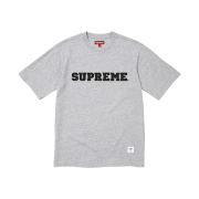Supreme Collegiate Applique S/S Top Heather Grey - 25FW