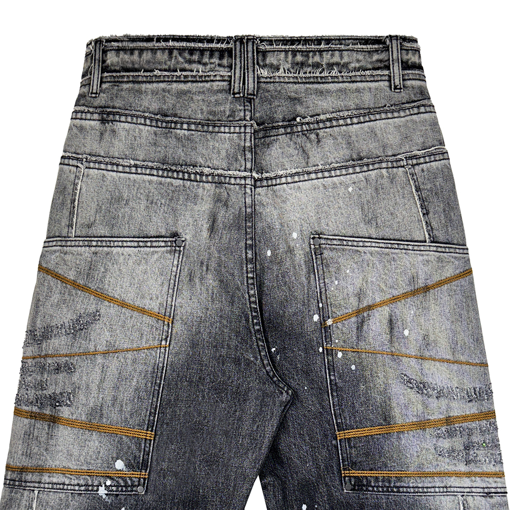 에러앤와이씨 엣치드 디스트레스드 데님 팬츠 블랙(ERROR NYC Etched Distressed Denim Pants Black) - 4
