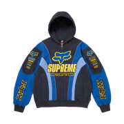 Supreme x Fox Racing Zip Up Hooded Sweatshirt Navy - 25FW