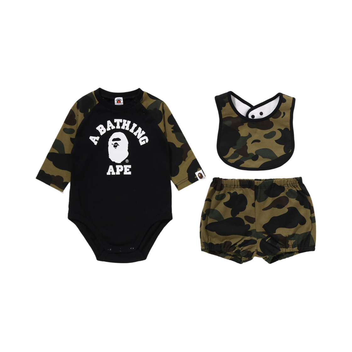- (Kids) BAPE 1st Camo College Baby Gift Set Black