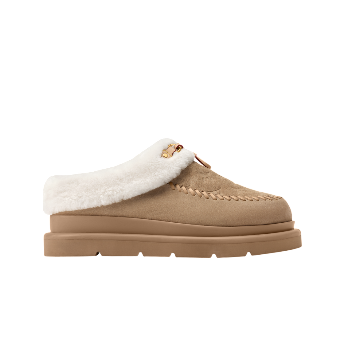 - (W) Louis Vuitton Cortina Closed Mule Beige