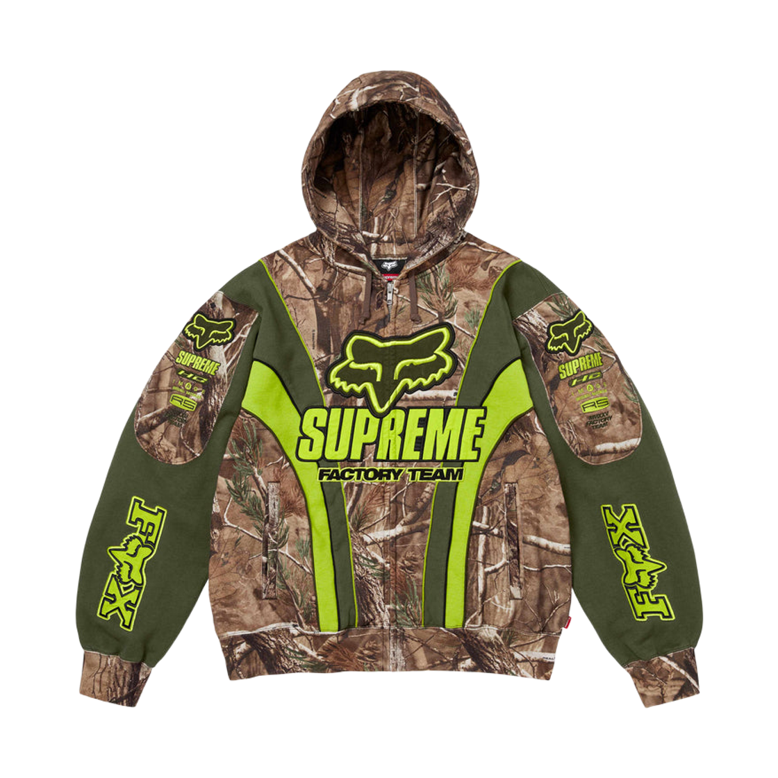 슈프림 x 폭스 레이싱 집업 후드 스웨트셔츠 리얼트리 AP 카모 - 25FW(Supreme x Fox Racing Zip Up Hooded Sweatshirt Realtree AP Camo - 25FW) - 1