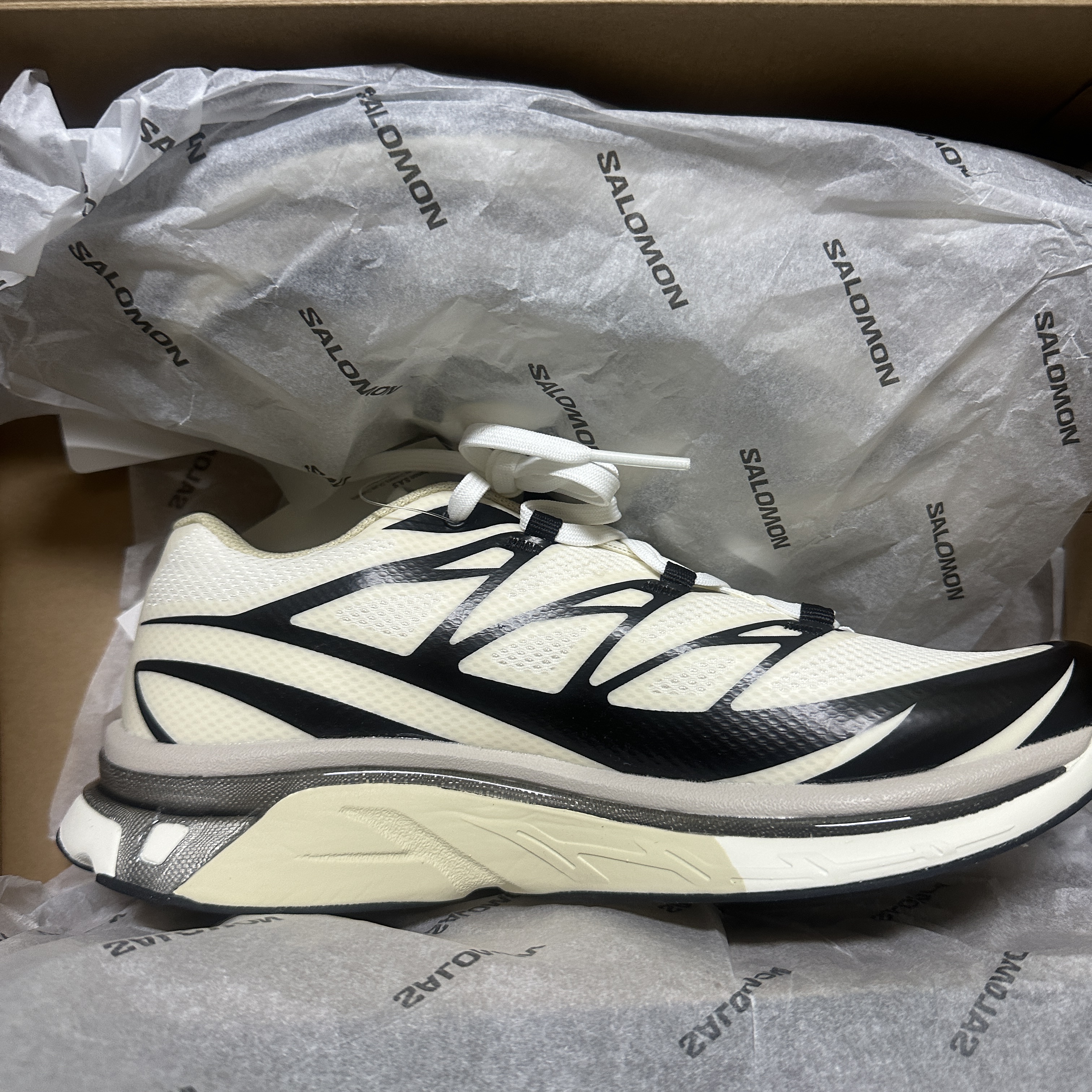 Salomon x MM6 Masion Margiela XT-MM6 Vanilla Ice Black 착용 스타일 - 4