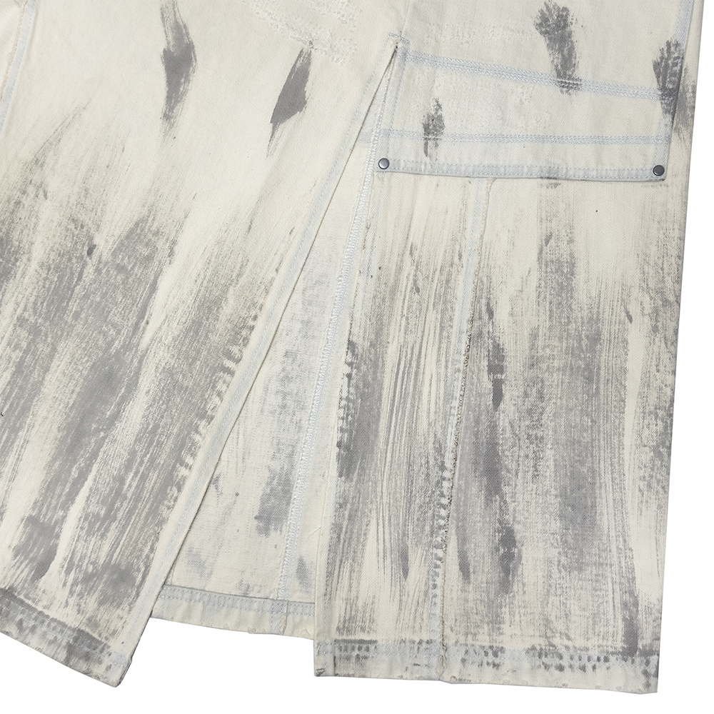 에러앤와이씨 엣치드 디스트레스드 데님 스커트 화이트(ERROR NYC Etched Distressed Denim Skirt White) - 6