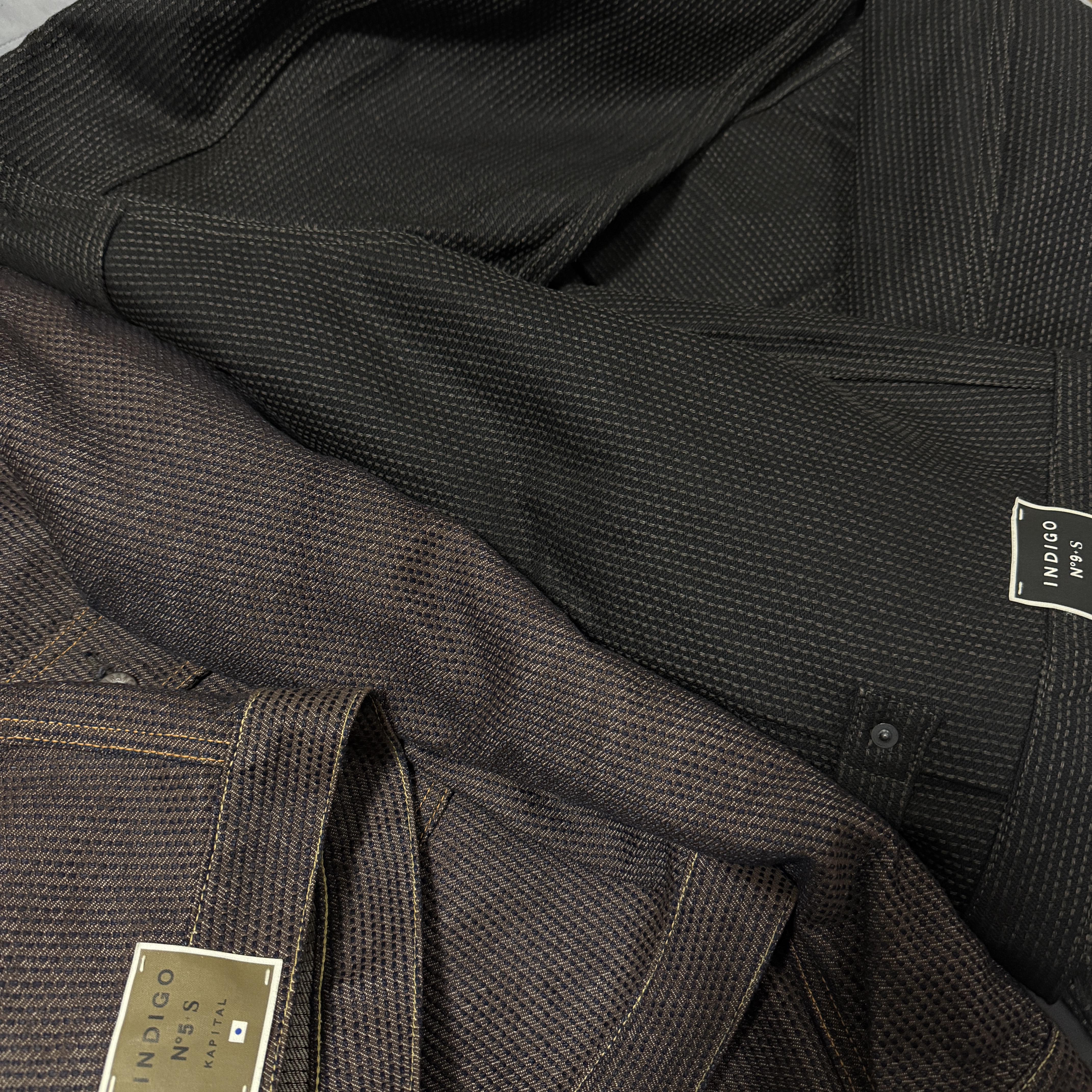 Kapital Century Denim No.9 1st Jacket Black, Kapital Century Denim 1st Jacket N5S Brown 착용 스타일 - 2