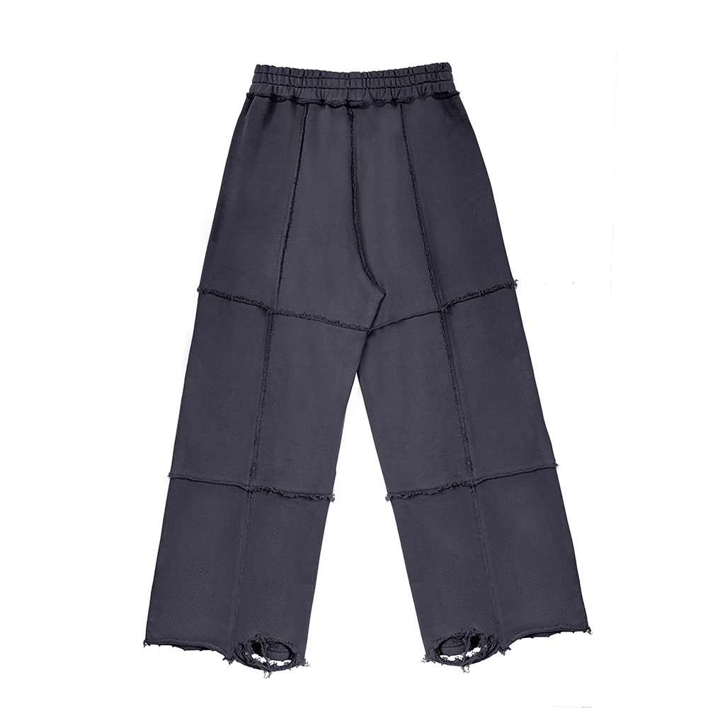 에러앤와이씨 피스드 와이드 스웻팬츠 다크 그레이(ERROR NYC Pieced Wide Sweatpants Dark Grey) - 2