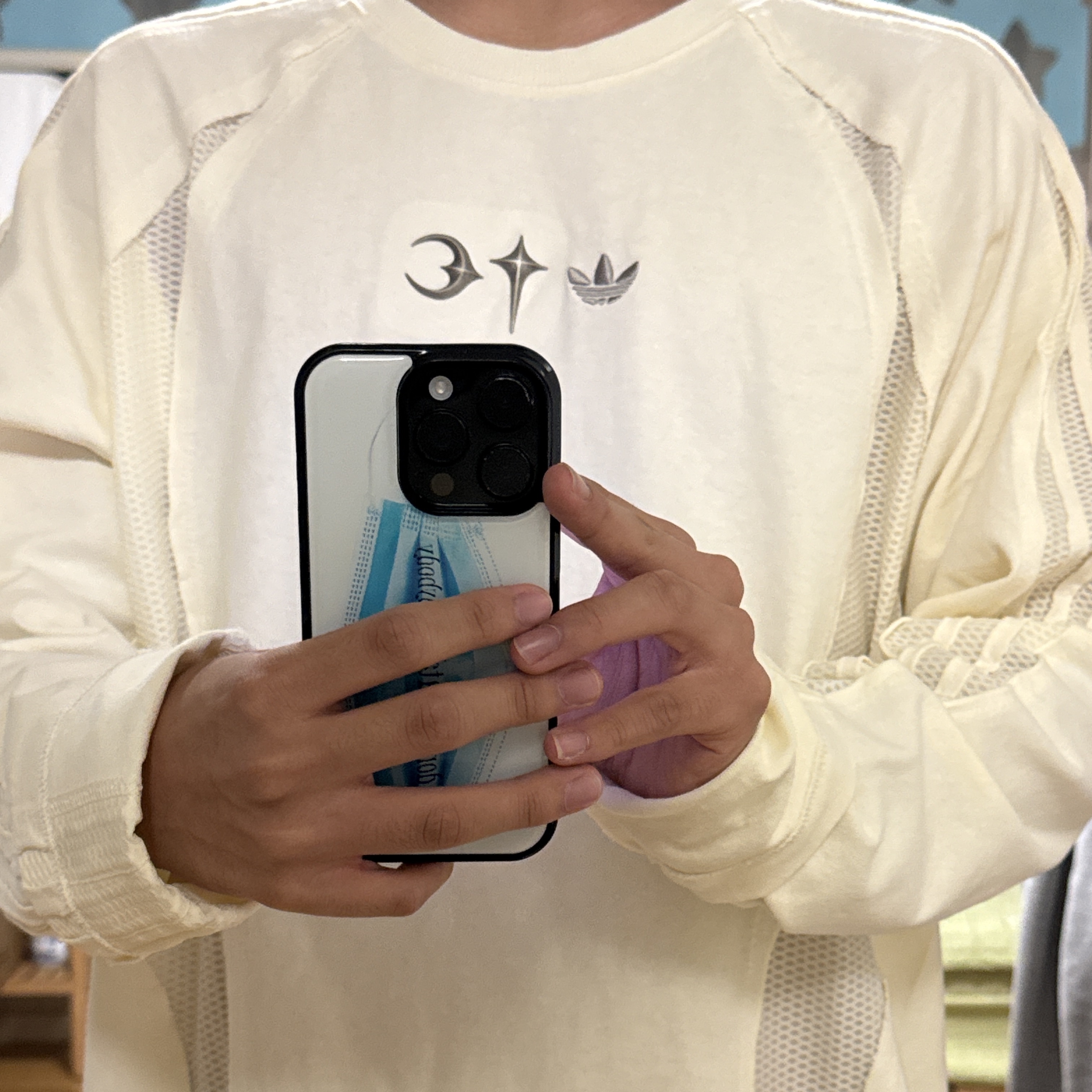 Adidas x Thug Club Long Sleeve T-Shirt Cream White - KR Sizing 착용 스타일