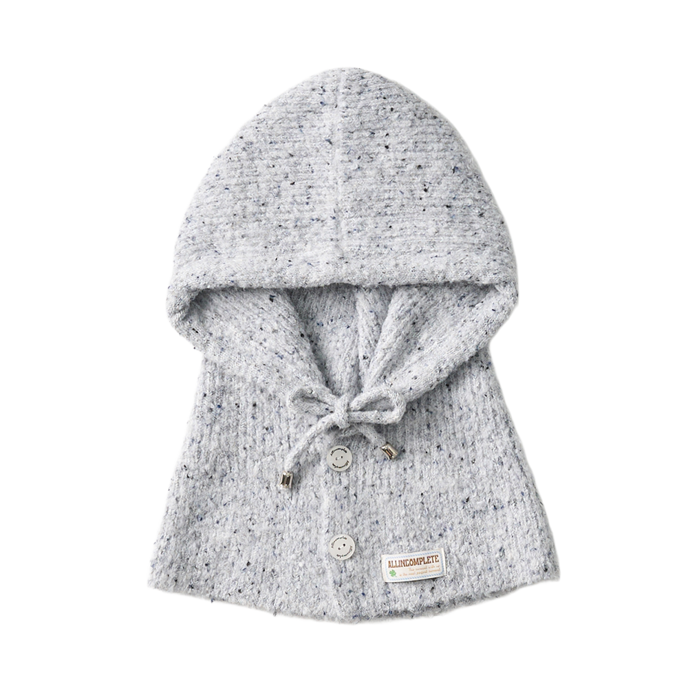 FSBBLGR_K Allincomplete Kids Family Sprinkle Boucle Balaclava Light Gray