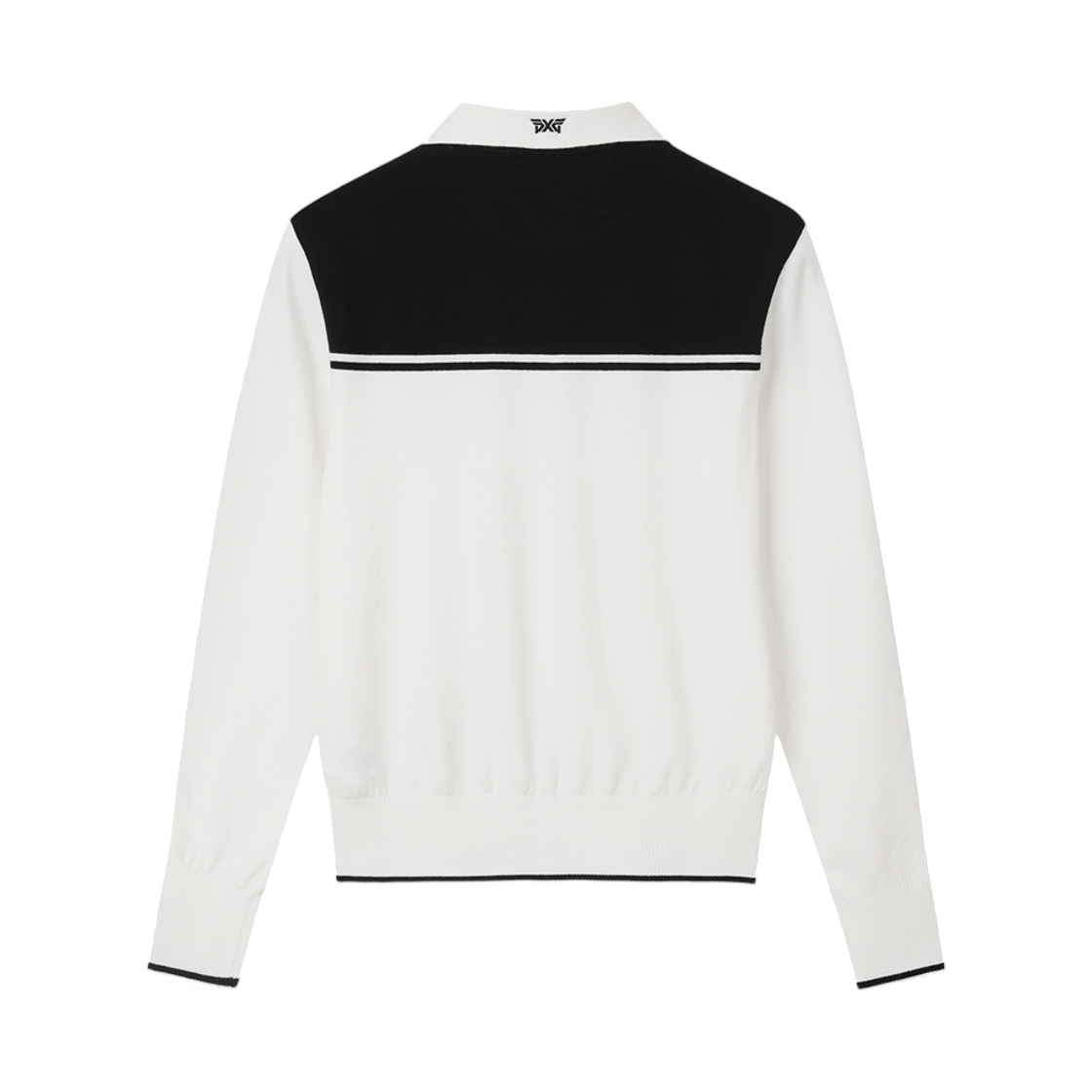 (W) 피엑스지 컬러 블록 스웨터 화이트((W) PXG Color Block Sweater White) - 2