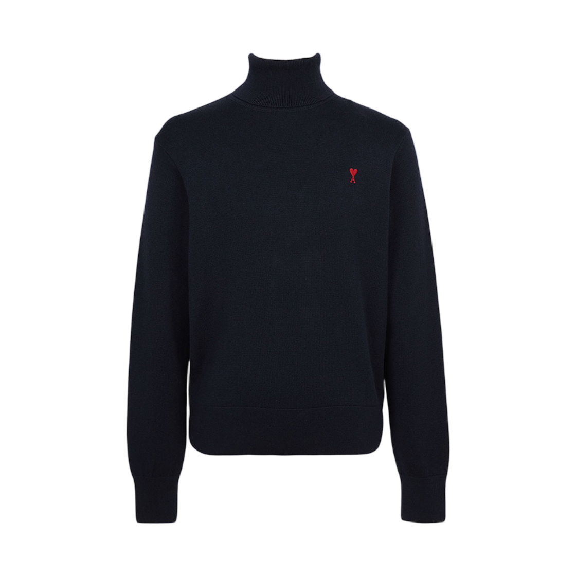 HKS827-001-414 Wool Ami De Coeur Turtle Neck Sweater Navy