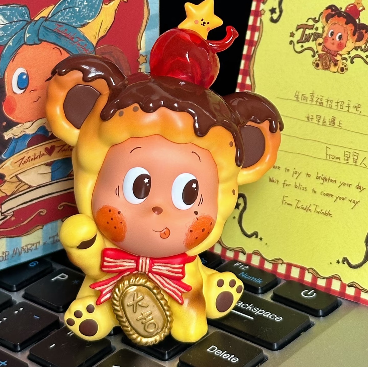 Pop Mart Twinkle Twinkle Savor the Moment Series Figures Lucky Pudding (Opened Case) 착용 스타일