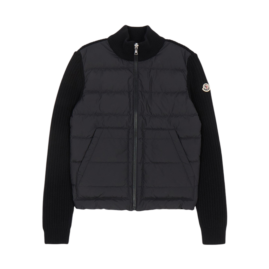 K2-954-9B00008-M1241-999 (Kids) Moncler Padding Zip Up Cardigan Black