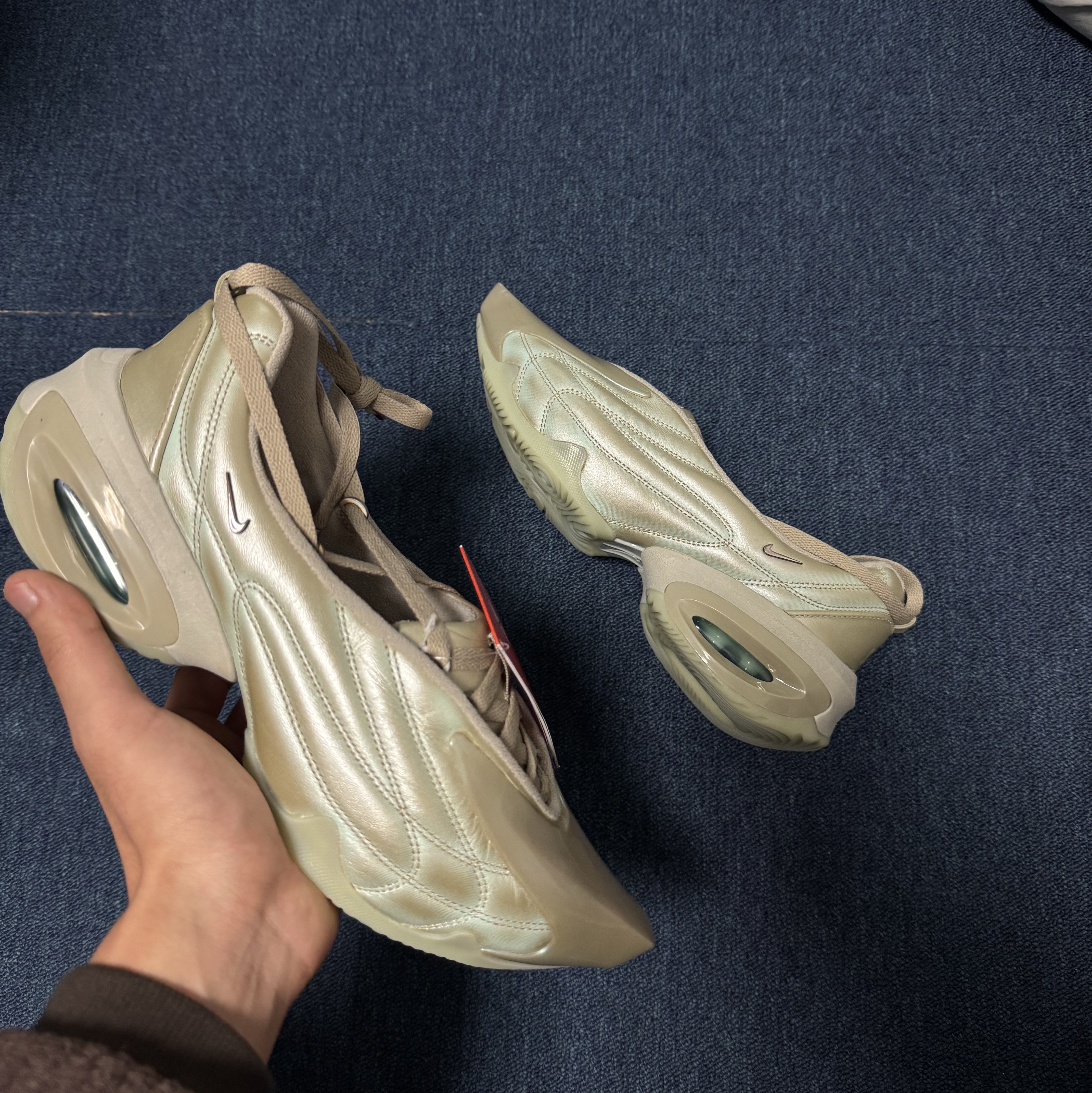 (W) Nike x Knwls Air Max Muse Beige Chalk 착용 스타일 - 3
