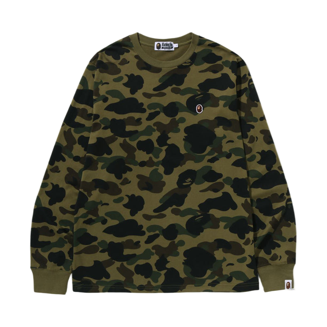 베이프 퍼스트 카모 원 포인트 롱슬리브 티셔츠 그린(BAPE 1st Camo One Point L/S T-Shirt Green) - 1