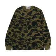 BAPE 1st Camo One Point L/S T-Shirt Green
