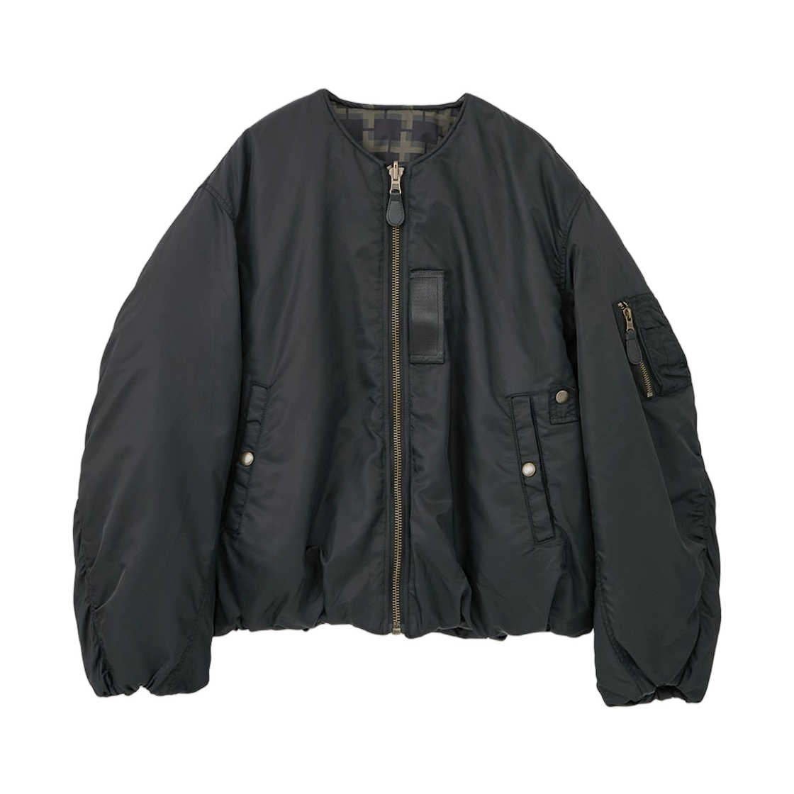 (W) 프라그먼트 x 크라네 리버시블  MA-1 블랙((W) Fragment x Clane Reversible MA-1 Black)