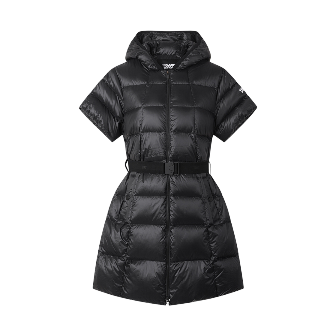 (W) 피엑스지 윈터 숏슬리브 롱 다운 블랙((W) PXG Winter Short Sleeved Long Down Black)
