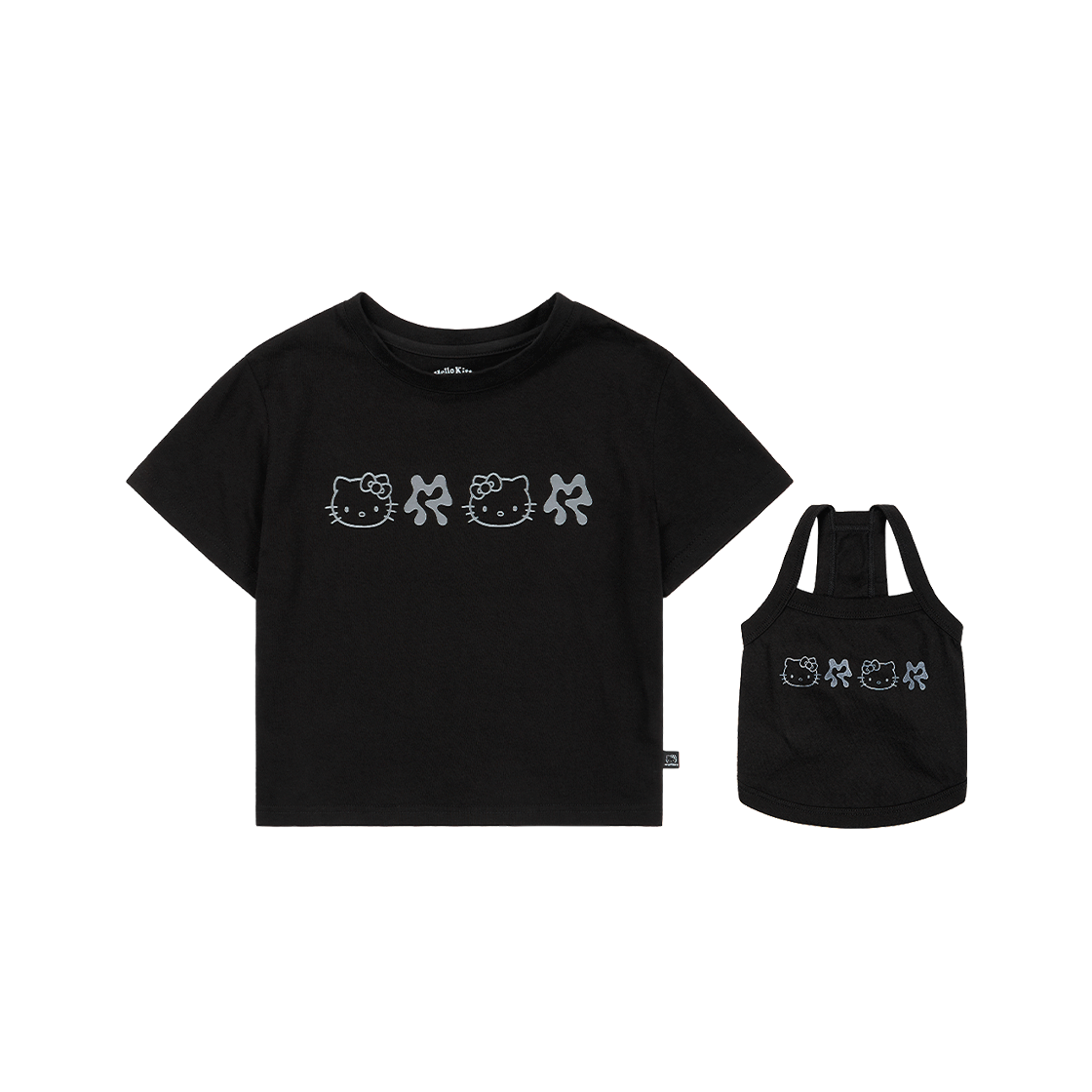 아루마루 X 헬로키티 도그 칼라 블랙(arumaru X HELLO KITTY Dog Collar Black)