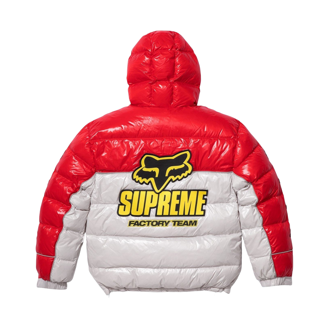 슈프림 x 폭스 레이싱 샤이니 다운 퍼퍼 자켓 화이트 - 25FW(Supreme x Fox Racing Shiny Down Puffer Jacket White - 25FW) - 2