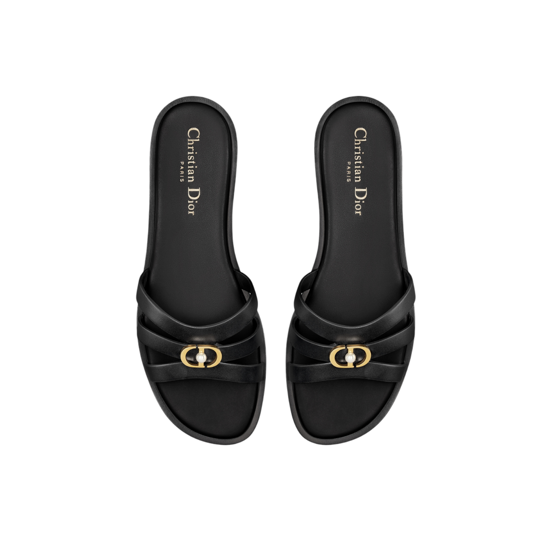(W) 디올 30M 슬라이드 카프스킨 블랙((W) Dior 30M Slide Calfskin Black) - 2