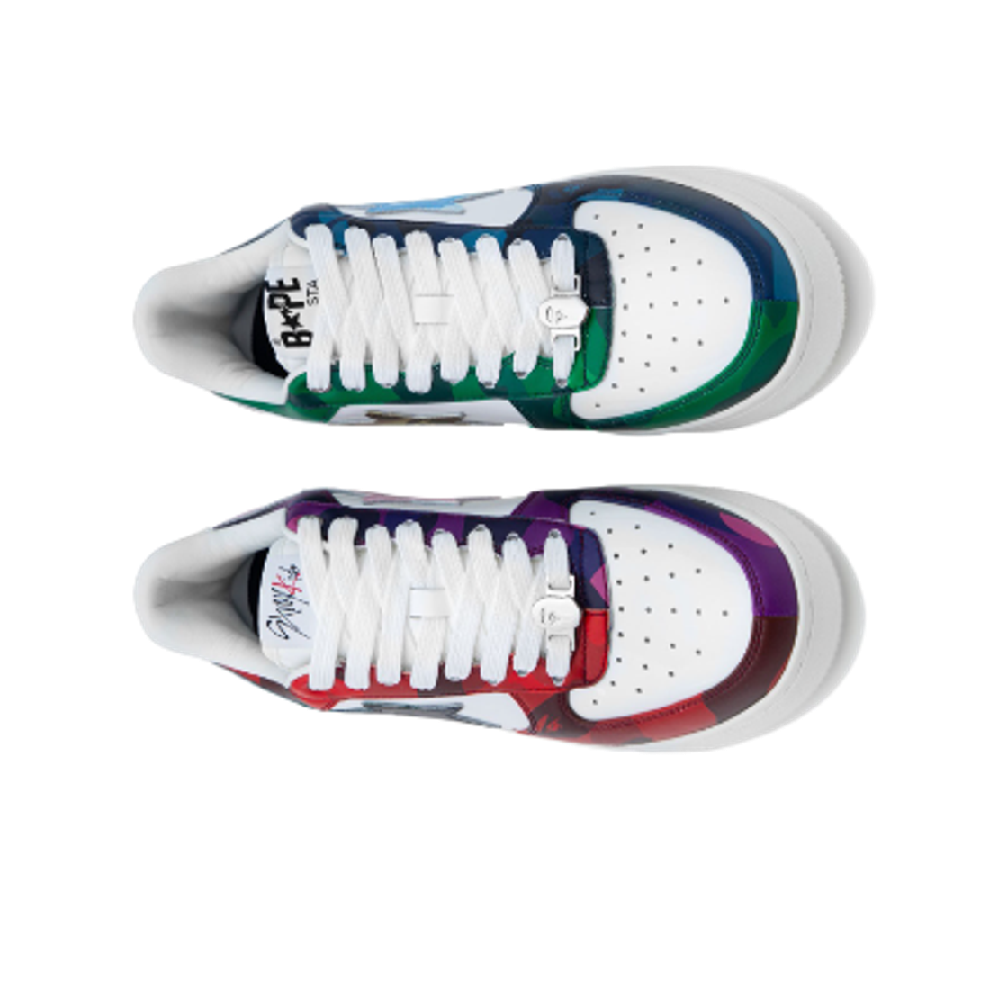 (W) 베이프 x 스트레이 키즈 베이프 스타 멀티 (2개 세트)((W) BAPE x Stray Kids Bape Sta Multi (Set of 2)) - 2