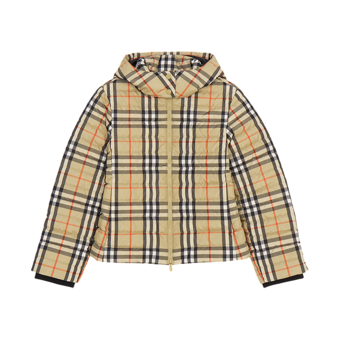 (키즈) 버버리 체크 패딩 베이지((Kids) Burberry Check Padding Jumper Beige)